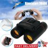 Binoculars 30x60 Zoom Travel Compact Folding Telescope Hunting Day Night Outdoor Small Pocket Binoculars Compact Adults, Mini Kids Binoculars Boys For