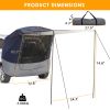 140*180*167cm Silver Tape Hardcore SUV Rear Tent Camping Tent Navy Blue Dark Gray