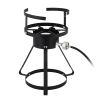 13*32in Iron Aluminum Black Round Tripod Stove Rack Silver Fryer Gas Fryer