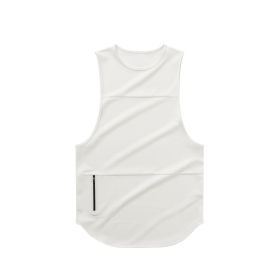 Mens Sports Vest Summer Quick Drying (Option: White Light Board-M)