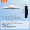 VEVOR Pop Up Canopy Tent, 10 x 10 ft, 250 D PU Silver Coated Tarp, with Portable Roller Bag and 4 Sandbags, Waterproof and Sun Shelter Gazebo for Outd