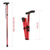 Walking Cane Aluminum Alloy Walking Stick Adjustable Folding Travel Hiking Stick